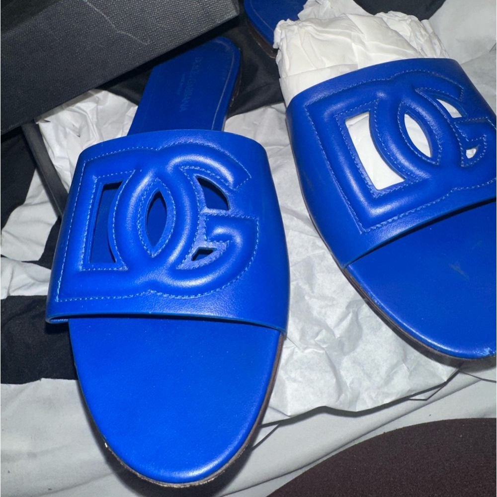 Authentic Docle & Gabana logo caftskin slides